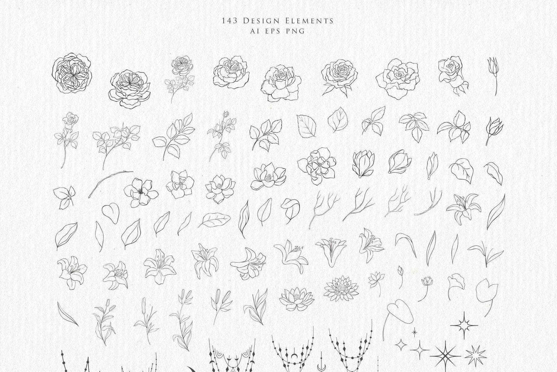 Beauty Women and Moon Trendy Line Art Illustrations 18