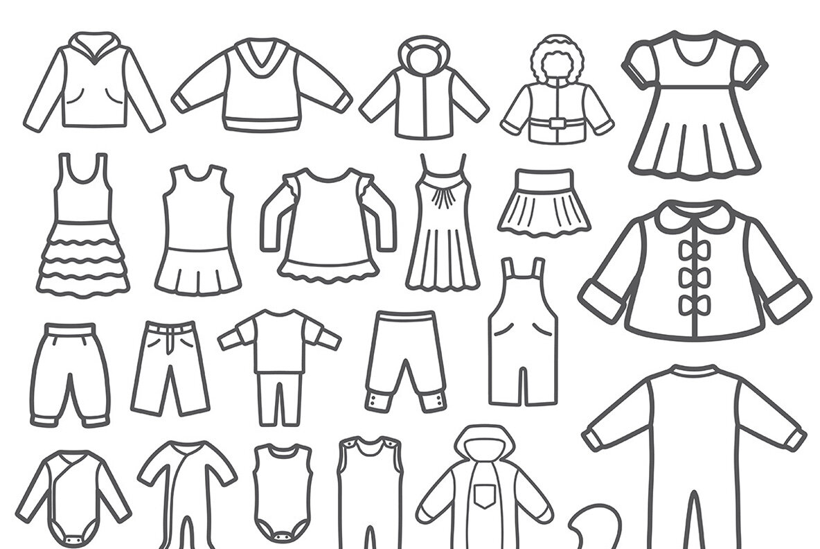 Set of clothing icons Vector Illustrations 6
