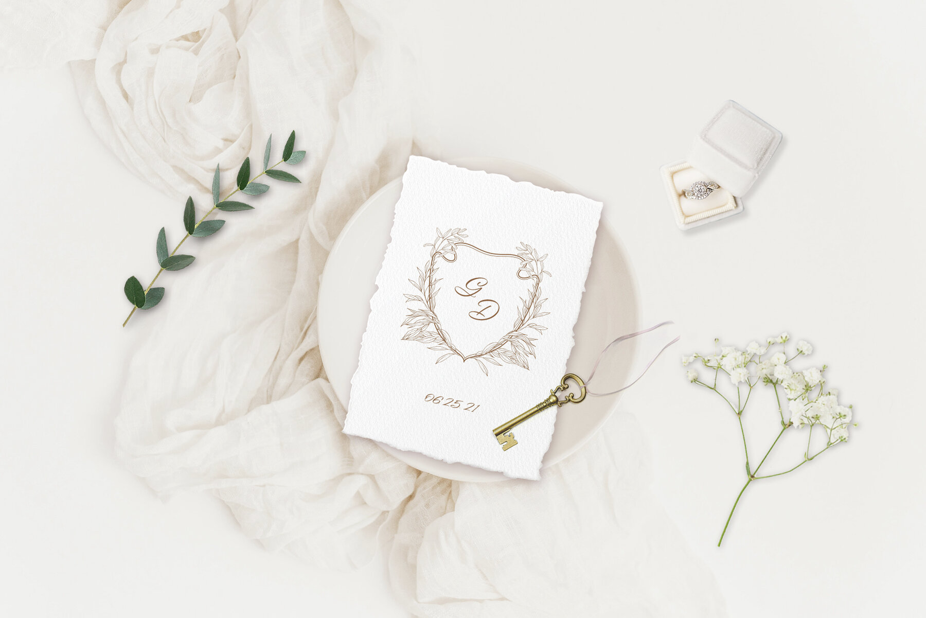 Birth Flowers Trendy Plants Logos Vector Illustrations 14