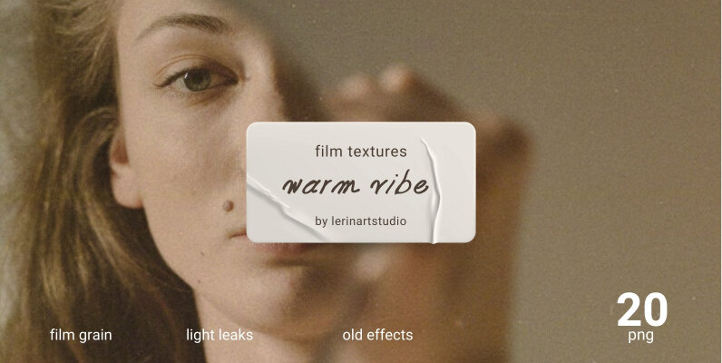 20 Warm vibe film overlay textures