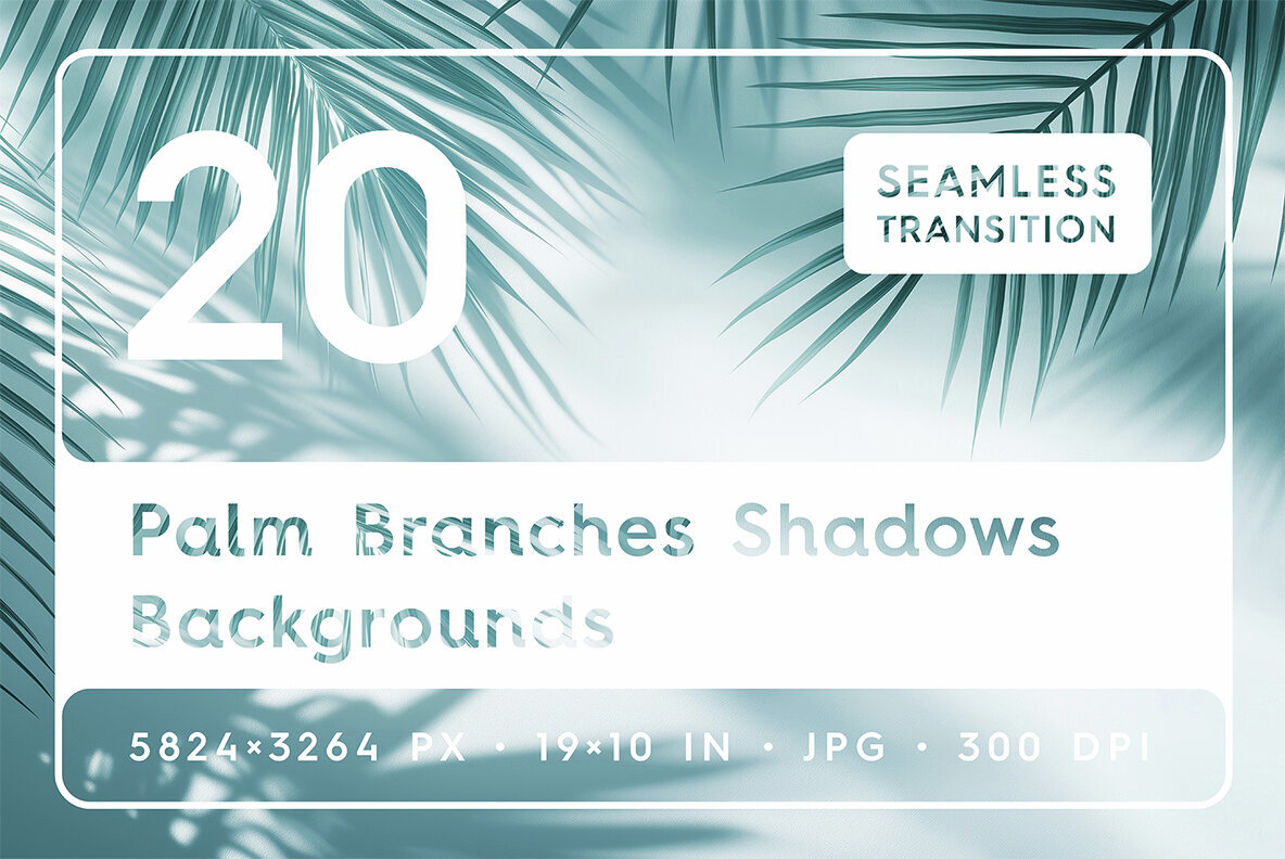 20 Palm Branches Shadows Backgrounds 1