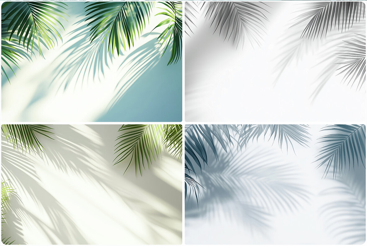 20 Palm Branches Shadows Backgrounds 2