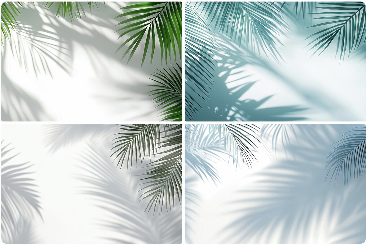 20 Palm Branches Shadows Backgrounds 3
