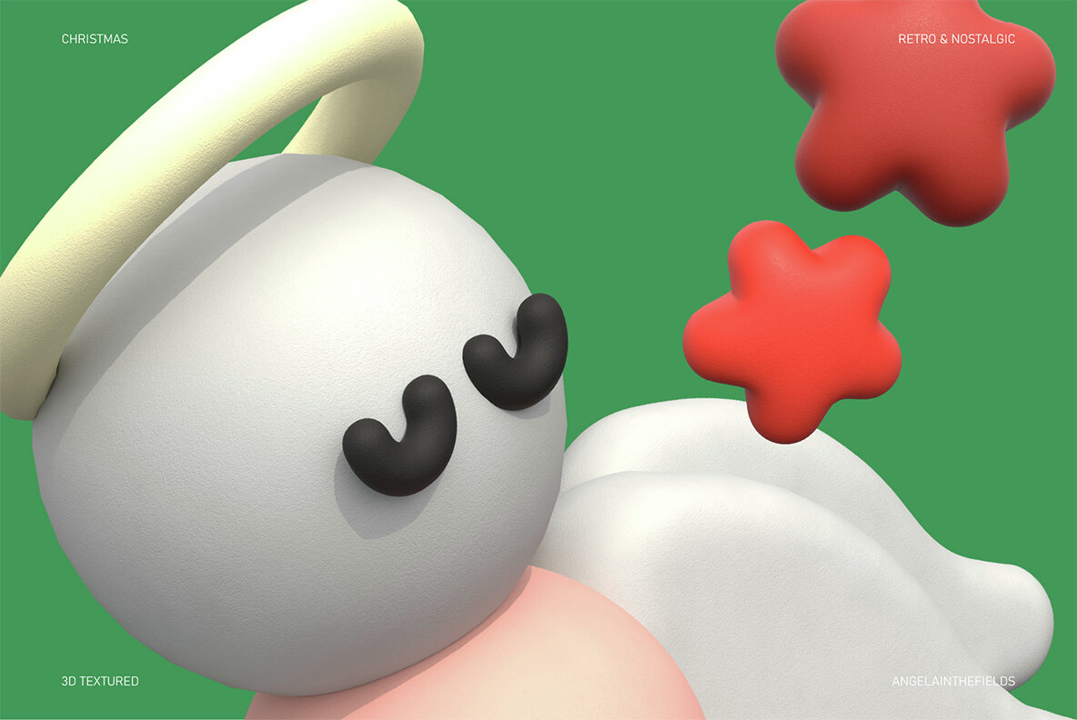 3D Retro Christmas Icons 10