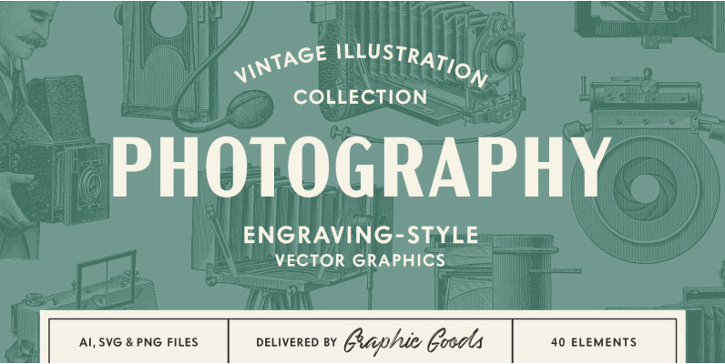 Photography   Vintage Illustration Set