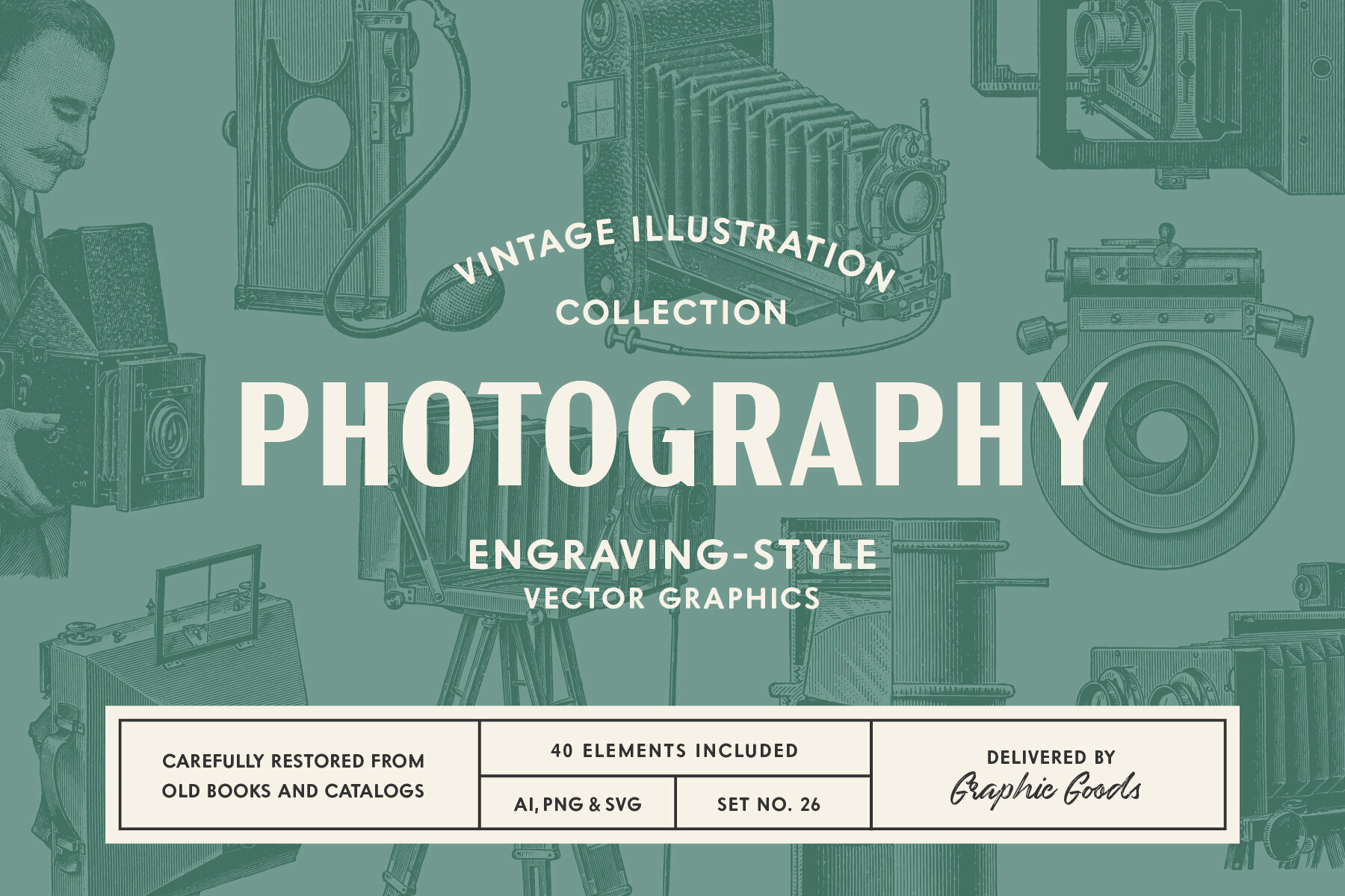 Photography   Vintage Illustration Set 1
