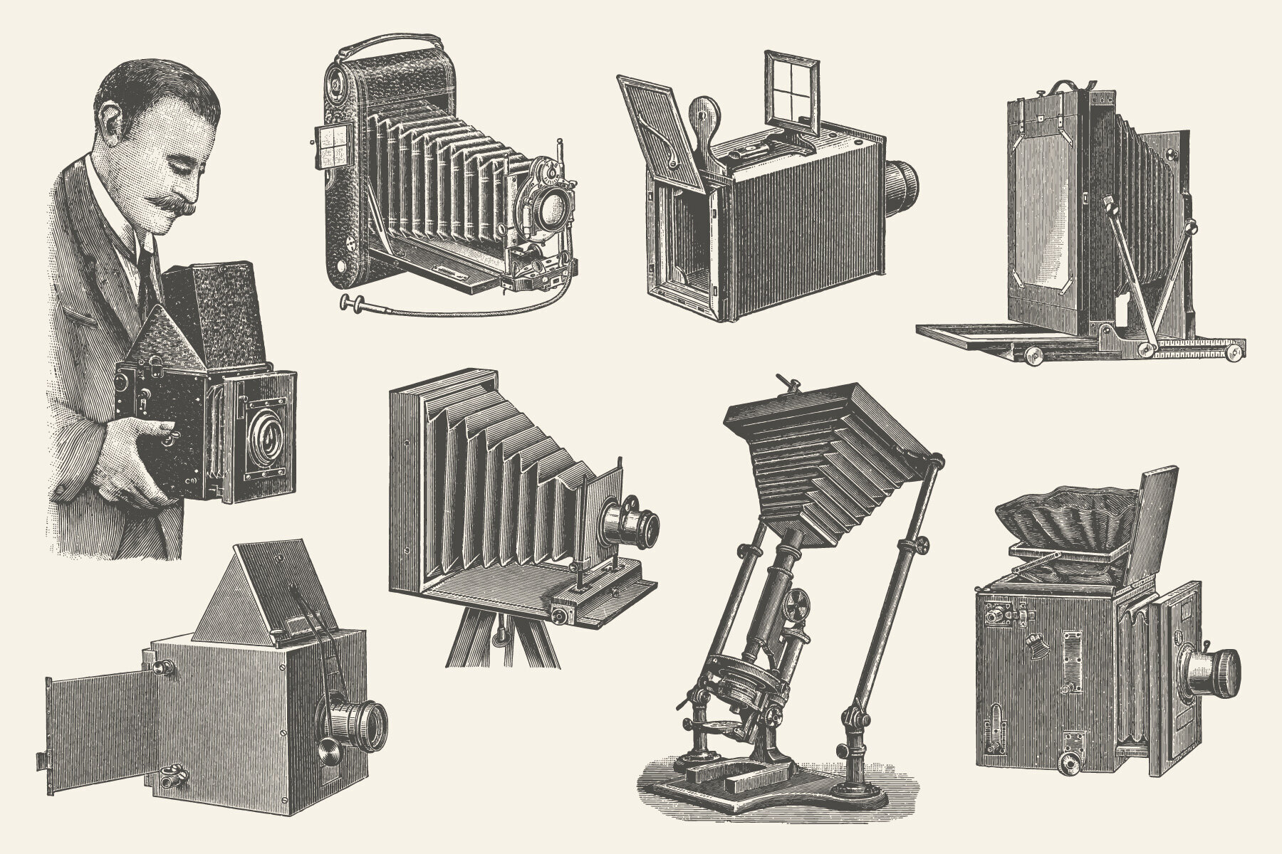 Photography   Vintage Illustration Set 2