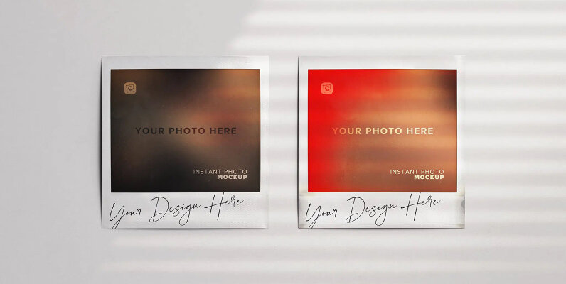 Two Instant Pictures Mockup