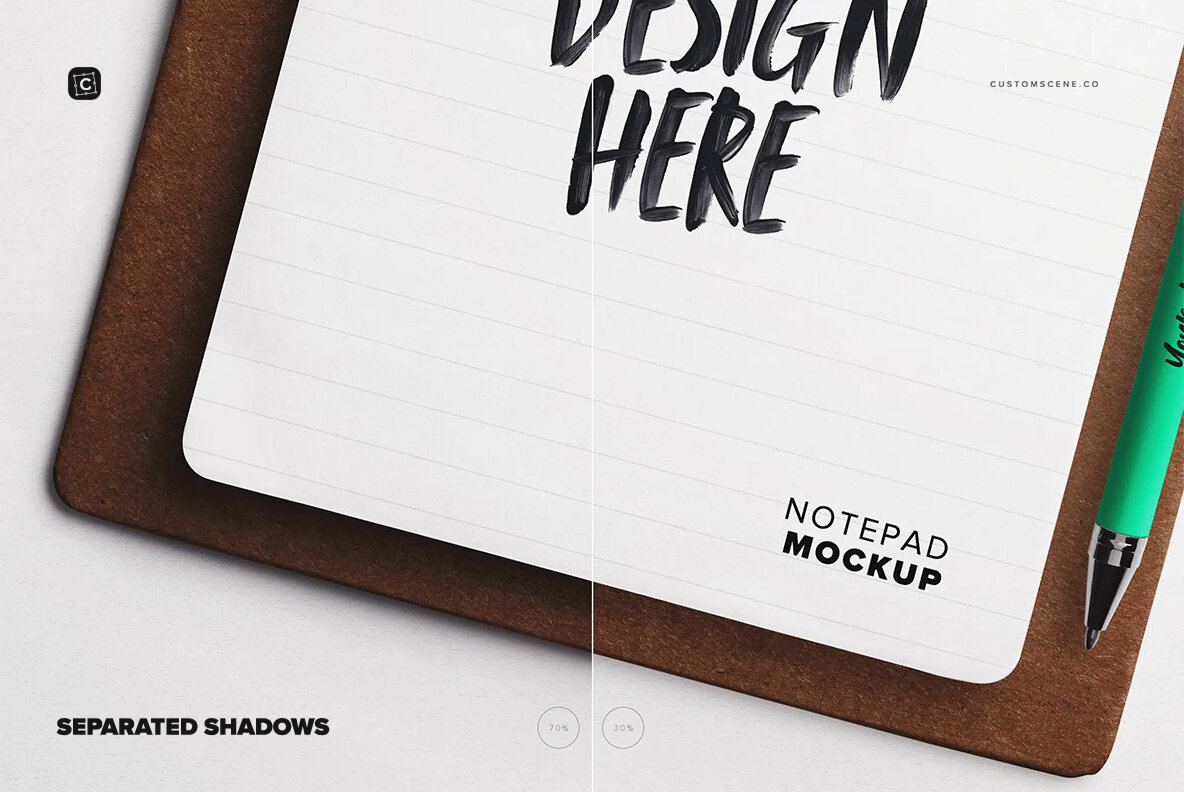 Clipboard with Notepad Mockup 5