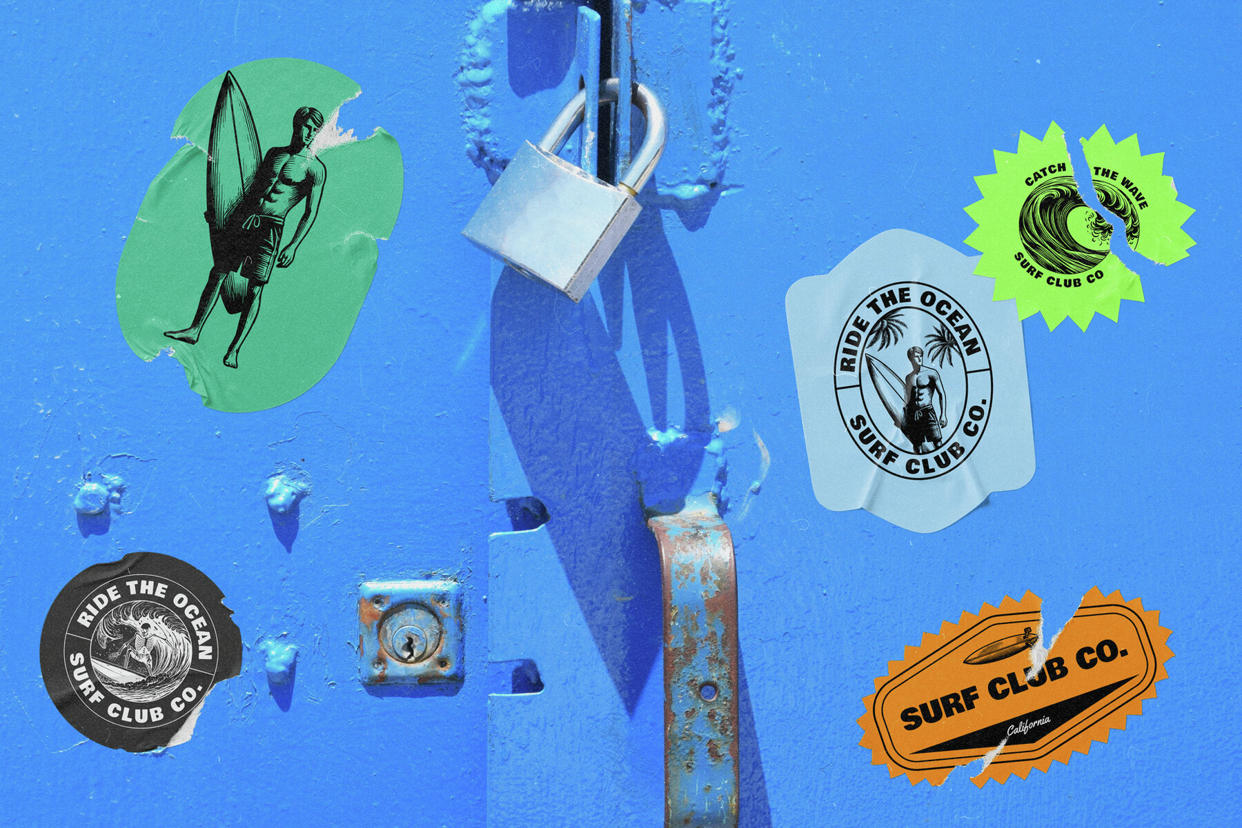 Vintage Surf Badge   Illustrations 5