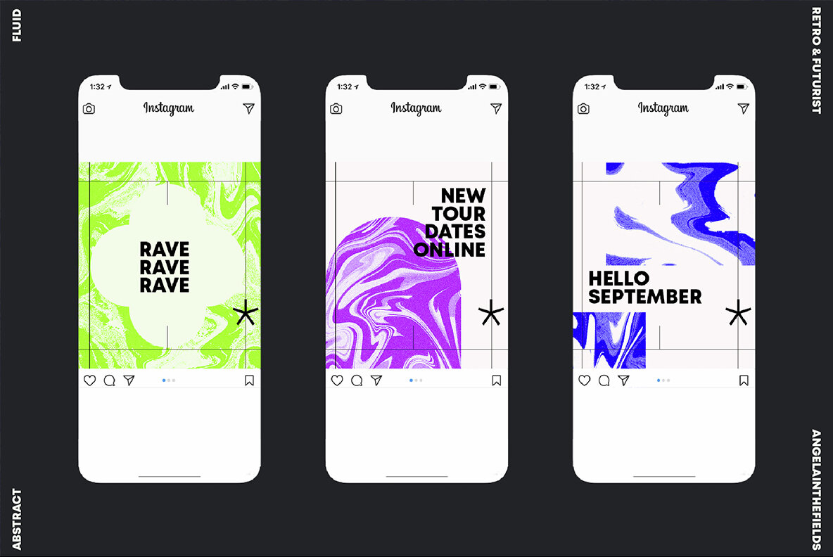 Duotone Psychedelic Textures 4