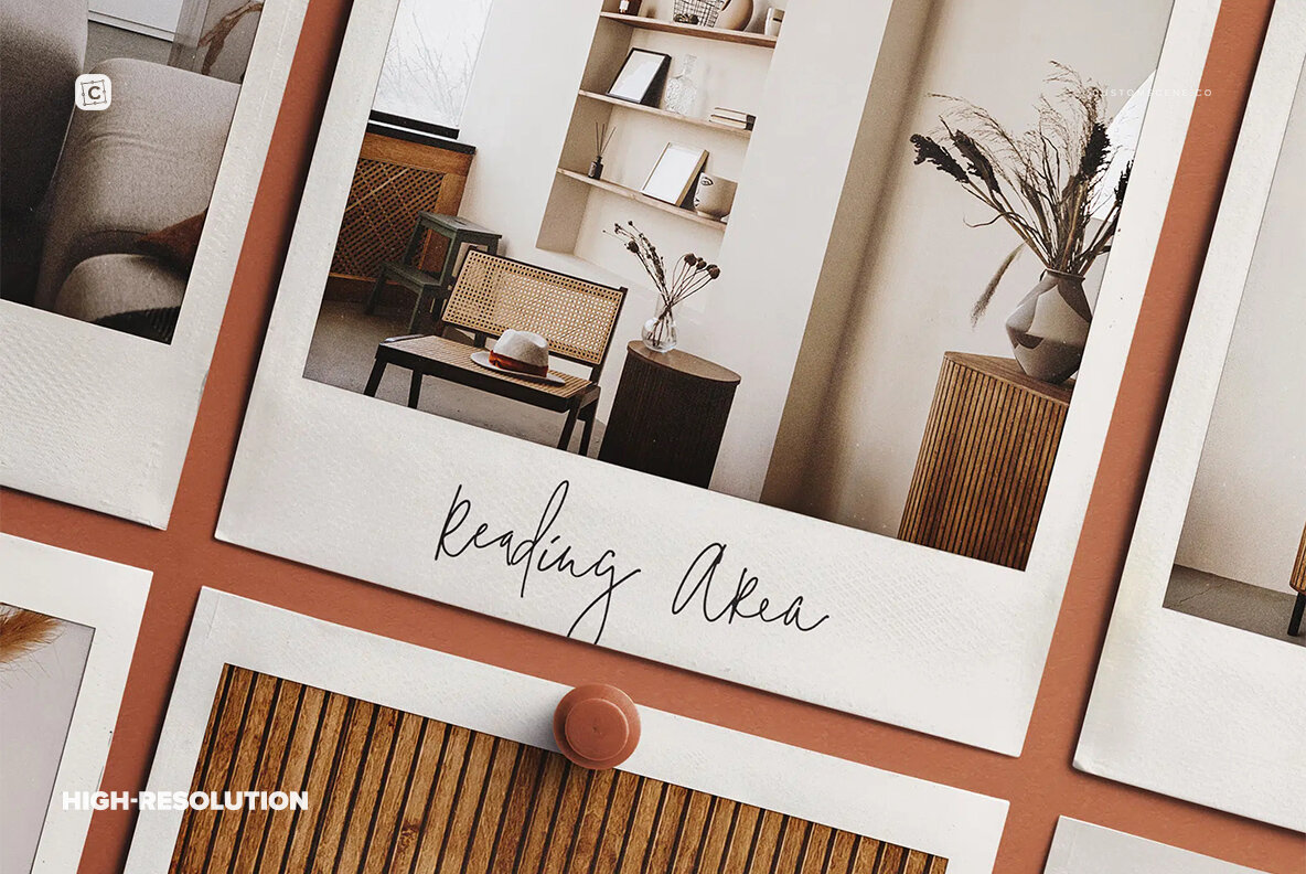 Moodboard 6 Instant Photos with Pins 4