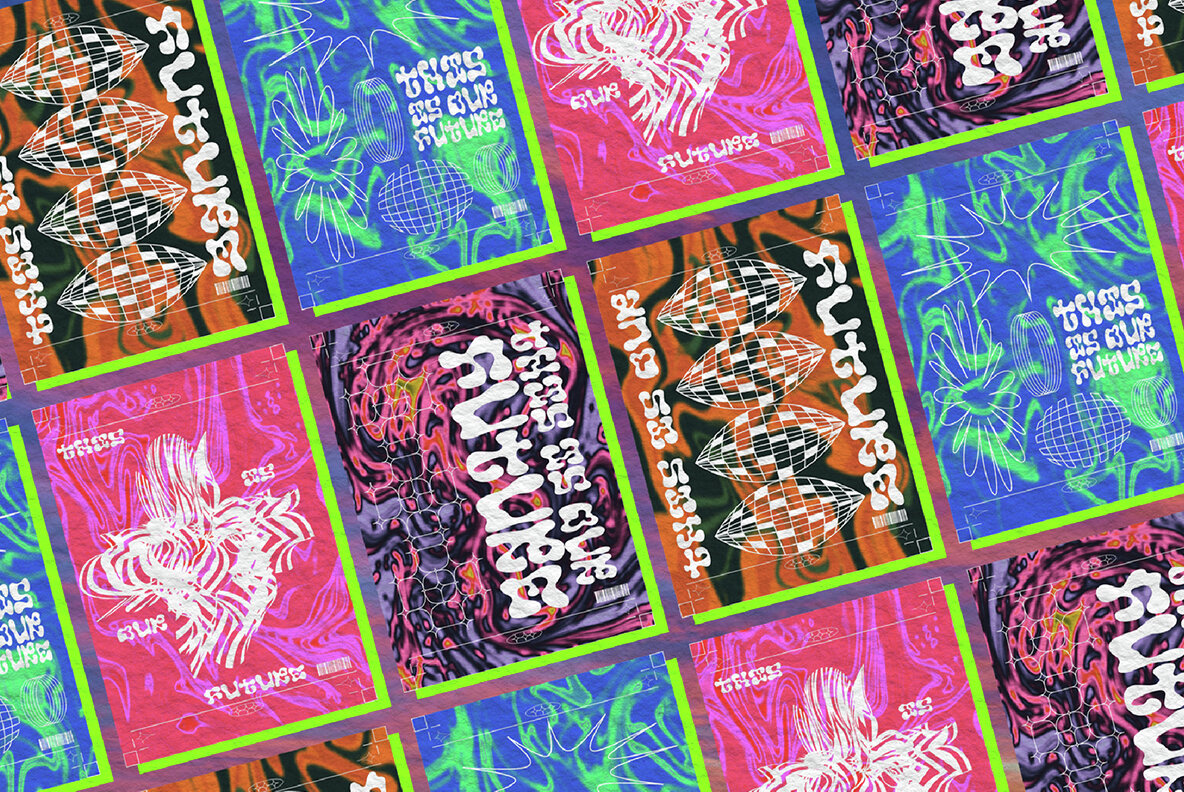 Liquid Rave Abstract Texture Set 4