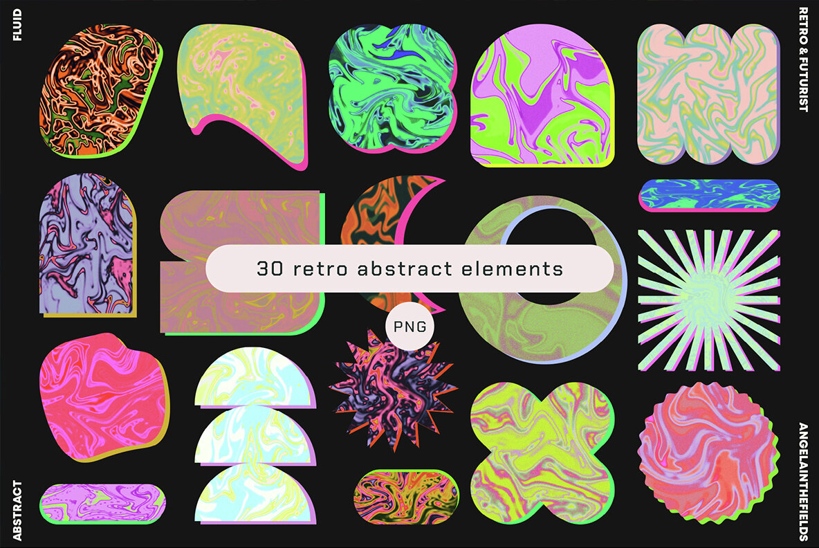 Liquid Rave Abstract Texture Set 5