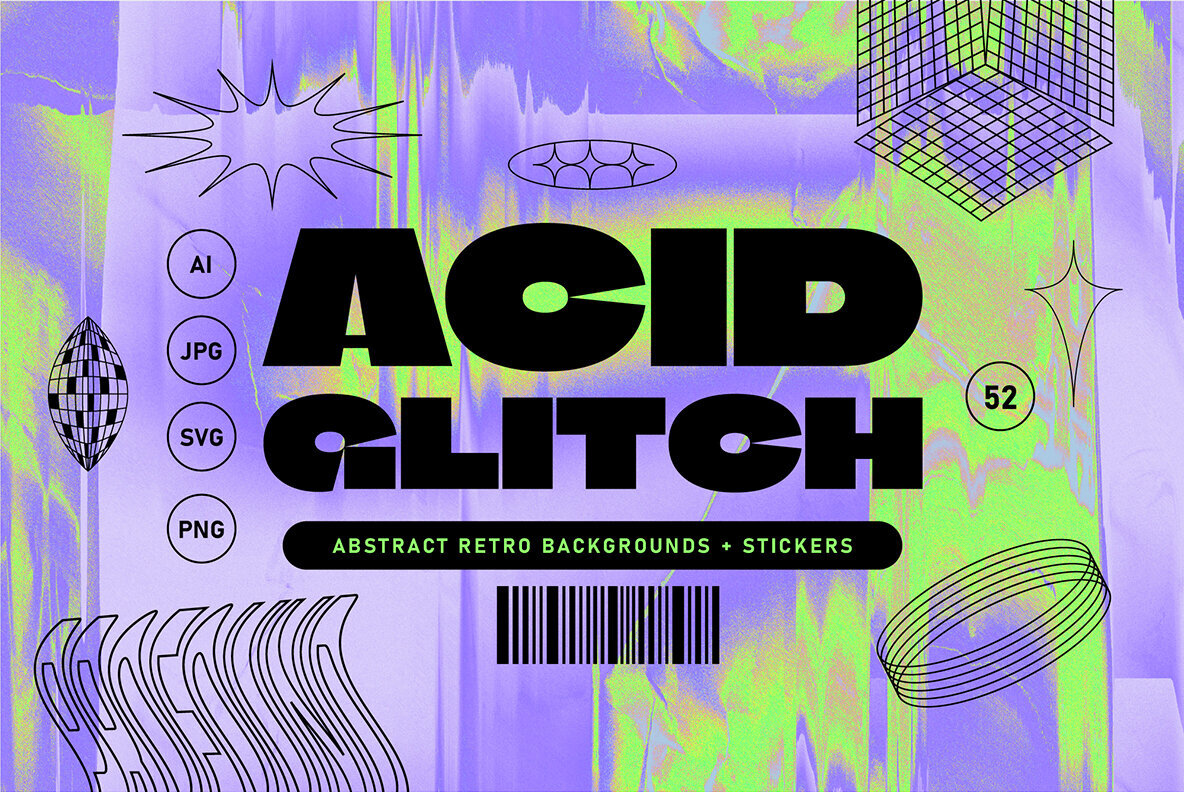 Futuristic Holographic Texture Set 1