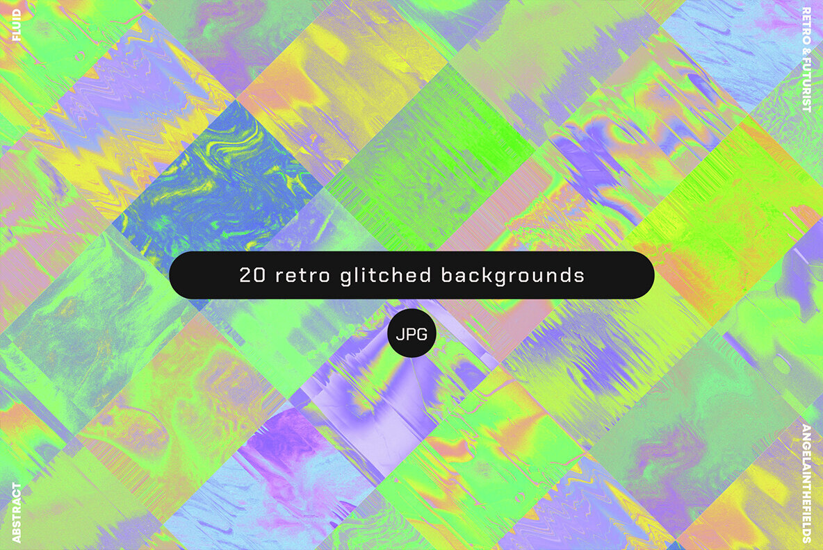 Futuristic Holographic Texture Set 3