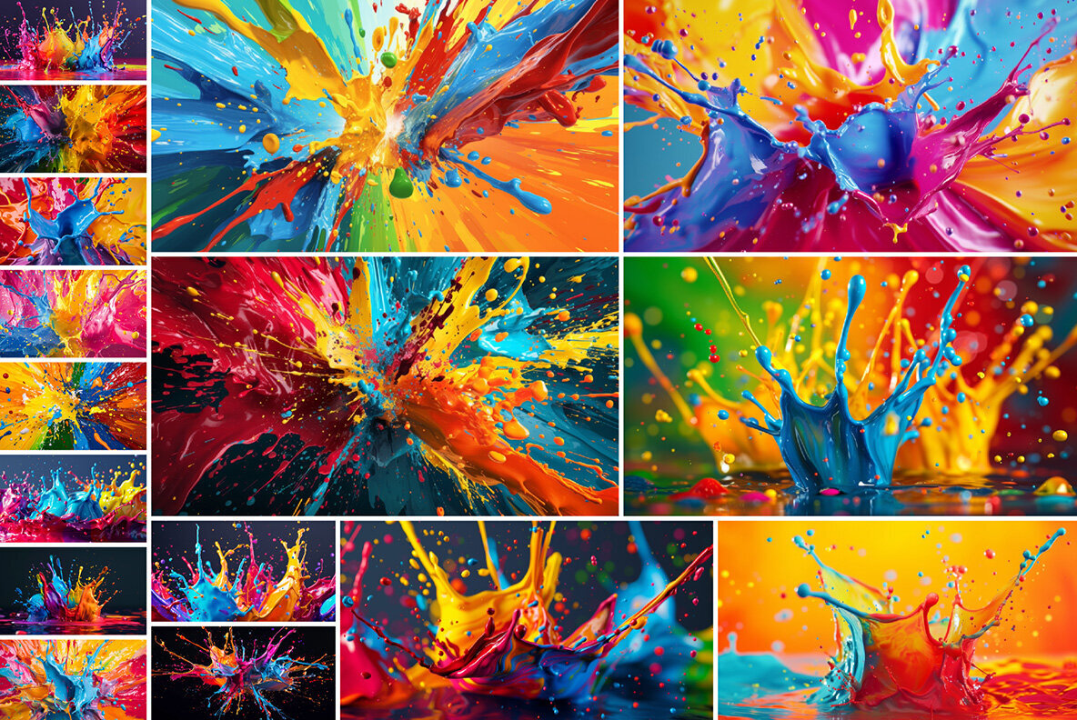 Color paint splashes 2