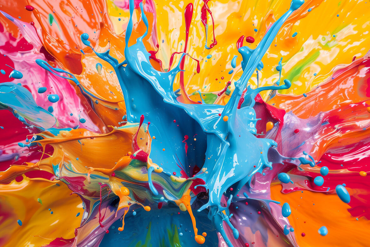 Color paint splashes 3