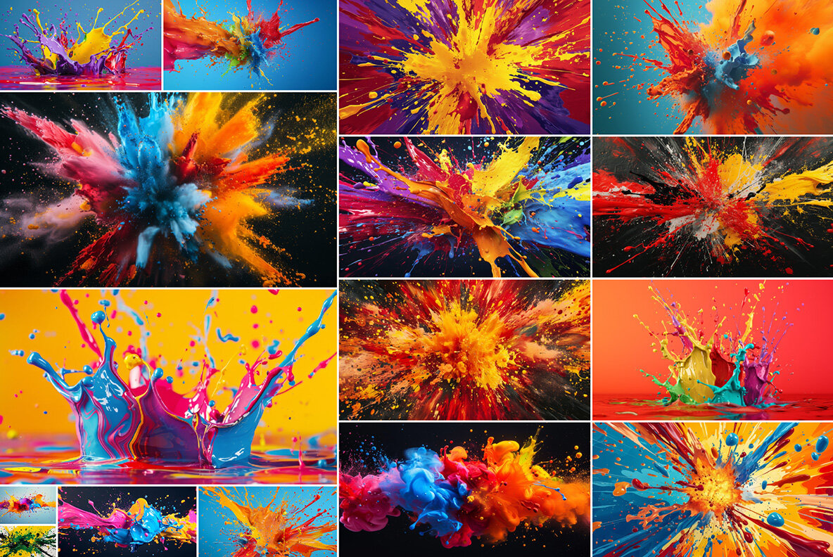 Color paint splashes 4