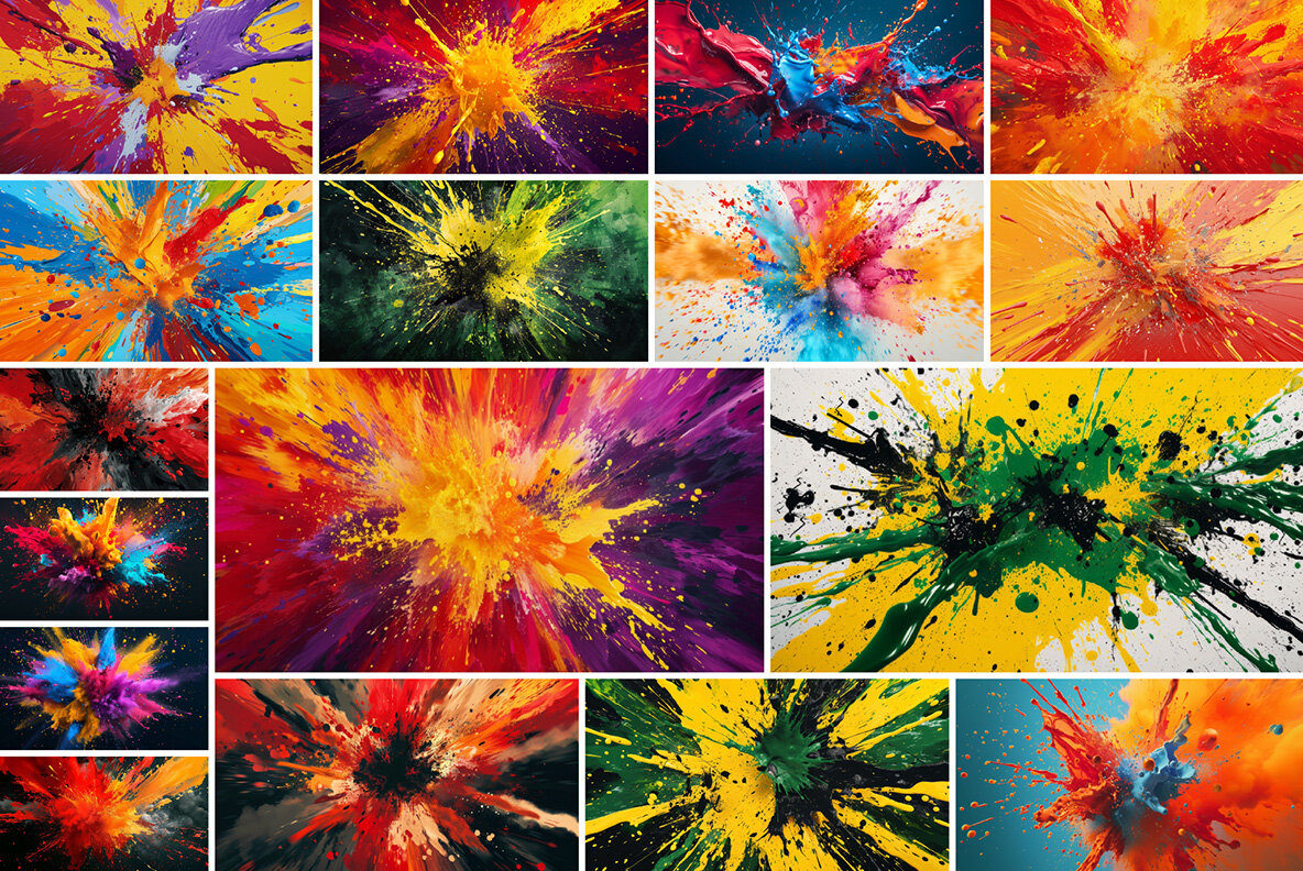 Color paint splashes 6