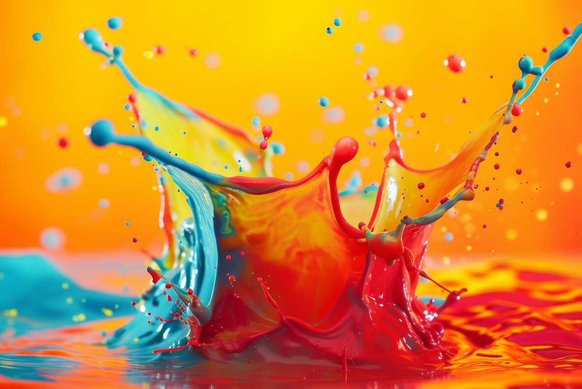 Color paint splashes 8