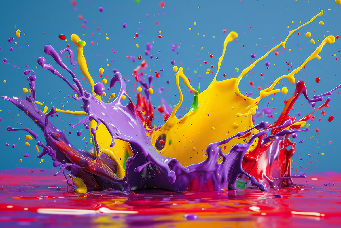 Color paint splashes 9