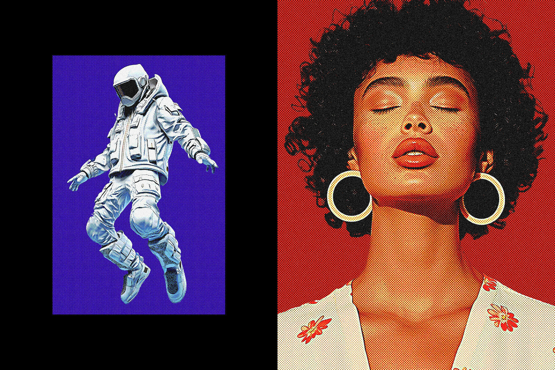 Pop Art Halftone Print Photo Effect 2