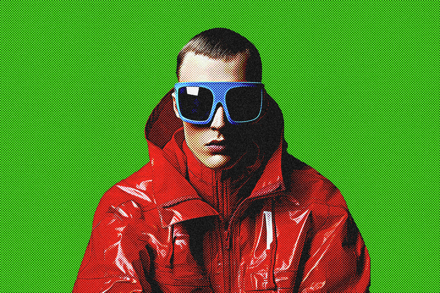 Pop Art Halftone Print Photo Effect 4