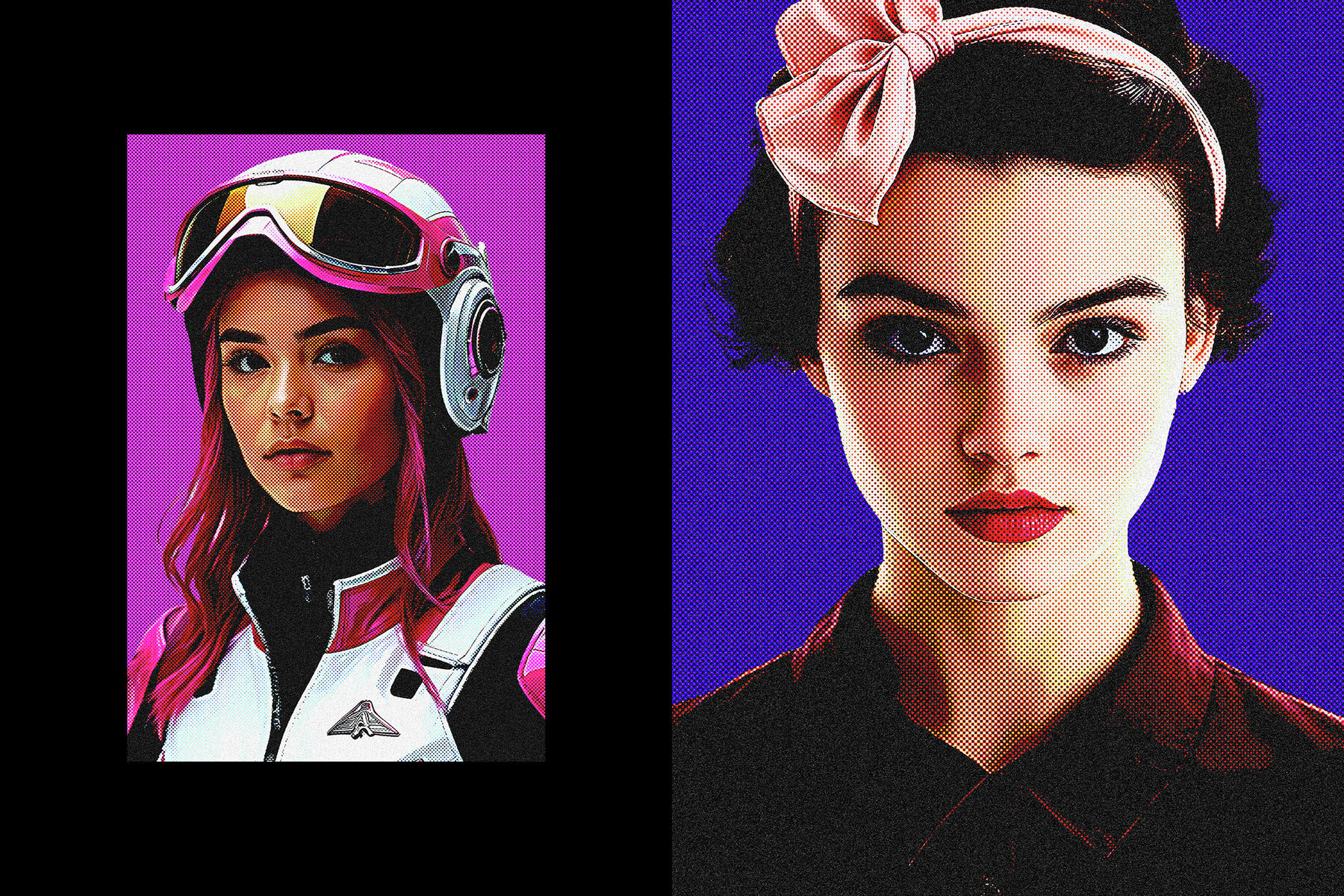 Pop Art Halftone Print Photo Effect 6