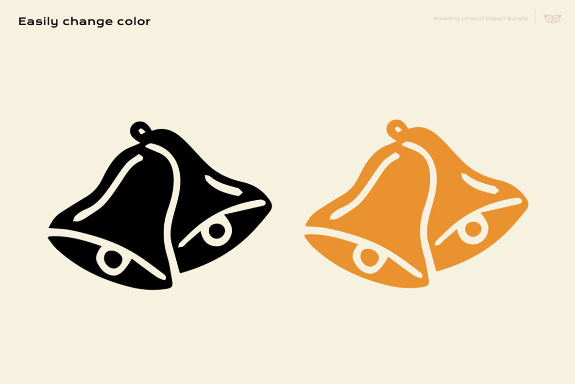 Wedding Linocut Clipart Bundle 3