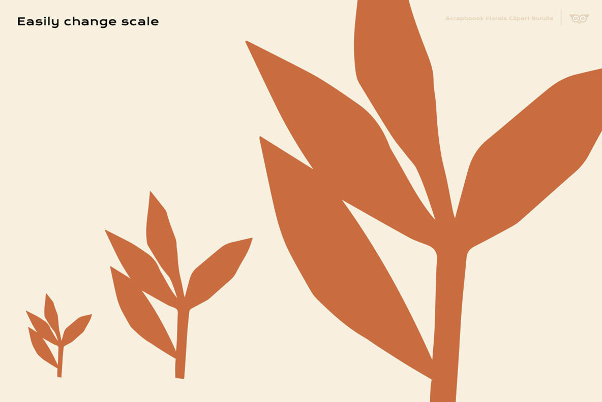 Scrapbook Florals Clipart Bundle 4