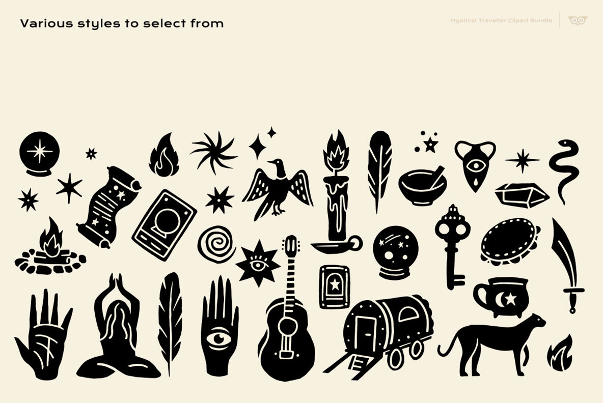 Mystical Traveller Clipart Bundle 6