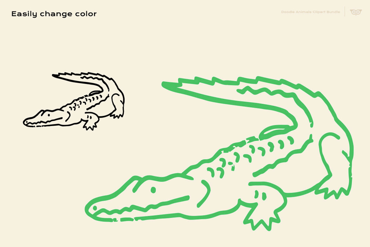 Doodle Animals Clipart Bundle 3