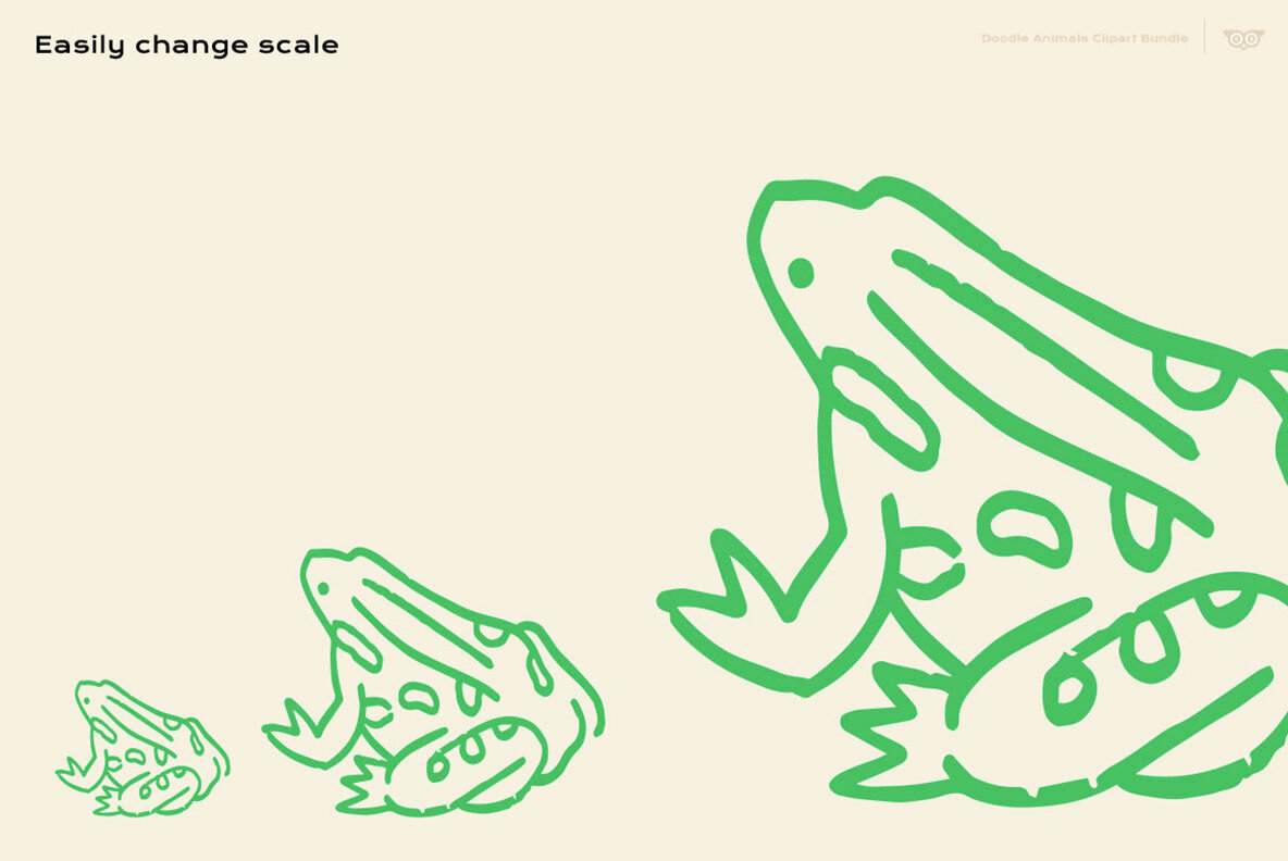 Doodle Animals Clipart Bundle 4