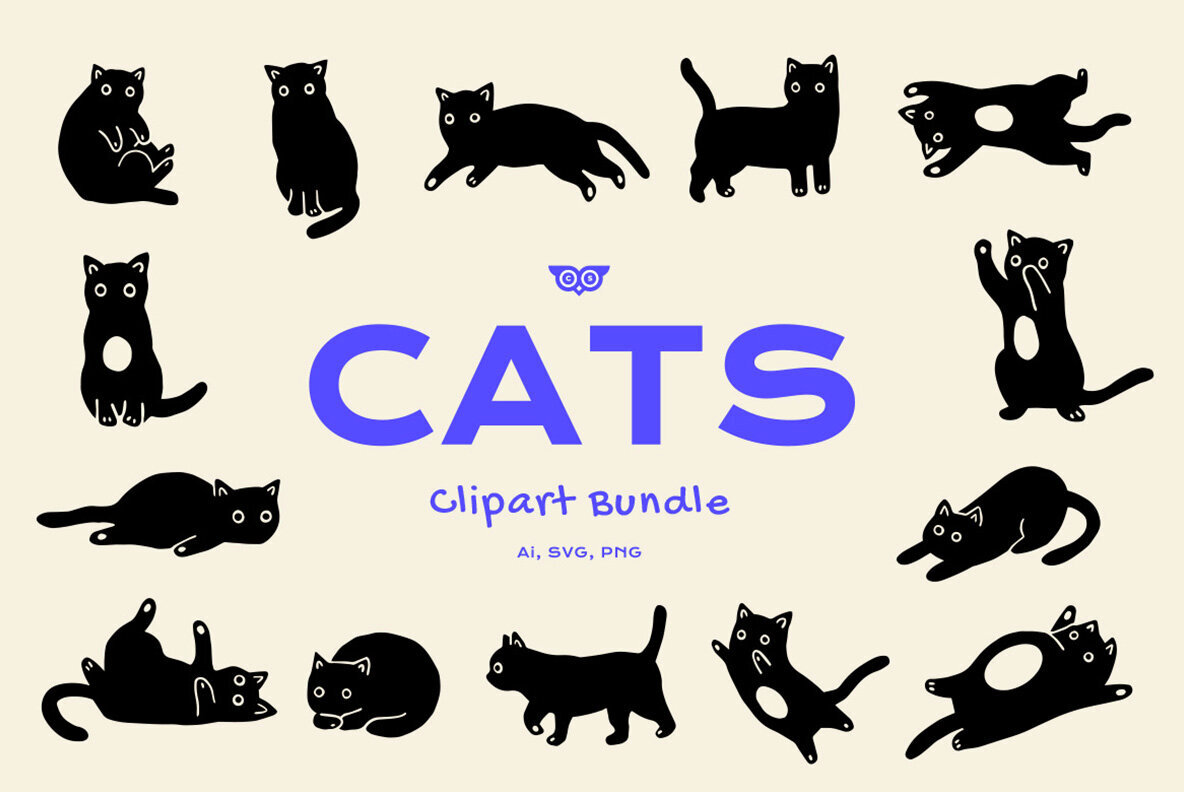 Cats Clipart Bundle 1