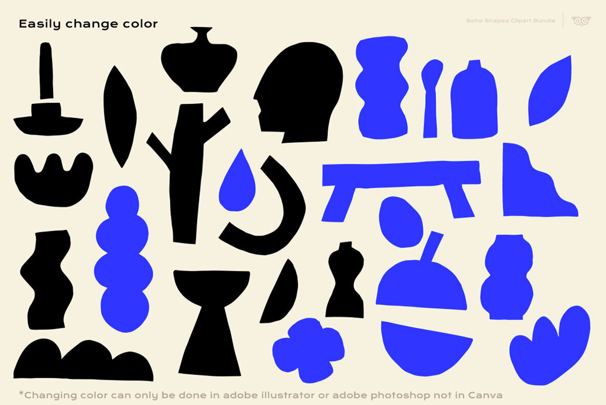 Boho Shapes Clipart Bundle 3