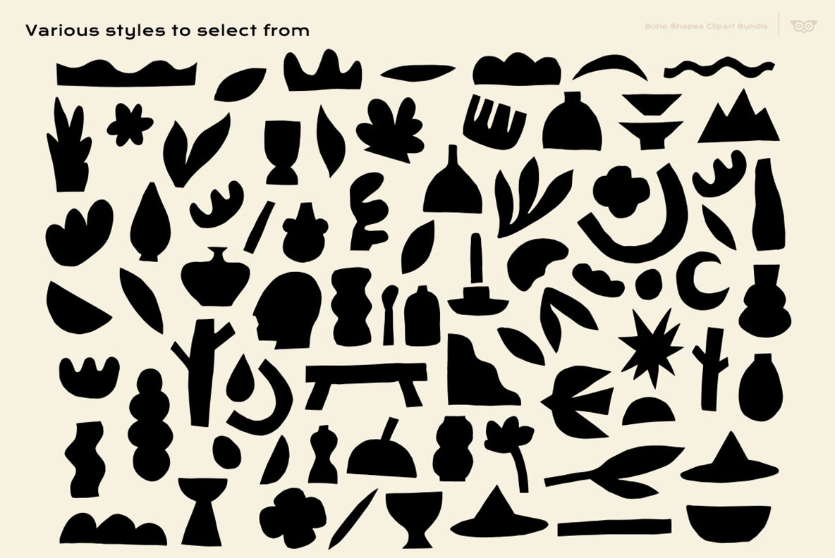 Boho Shapes Clipart Bundle 6