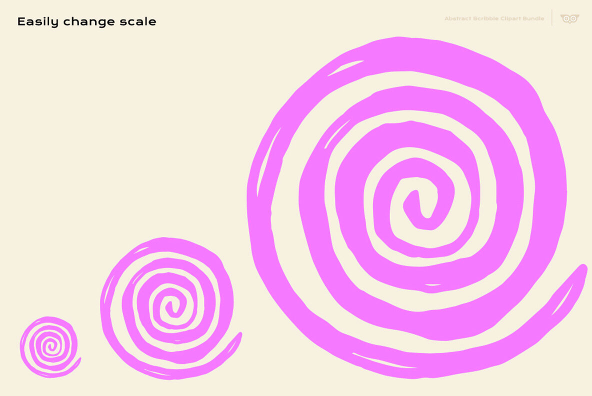 Abstract Scribble Clipart Bundle 4