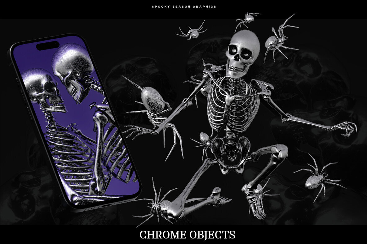 Very Scary   3D Chrome Objects 2
