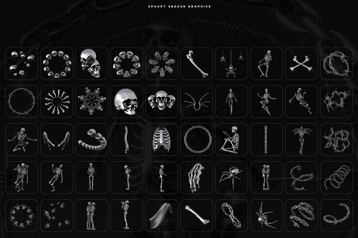 Very Scary   3D Chrome Objects 7