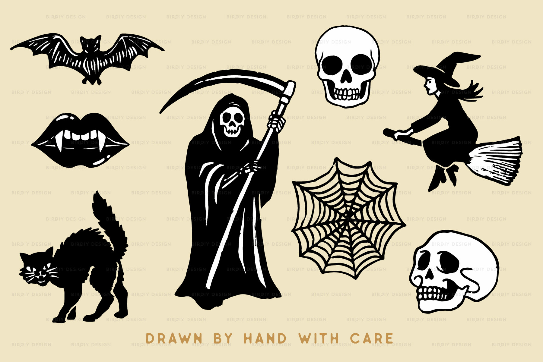 Halloween Icons Hand Drawn Graphics 6