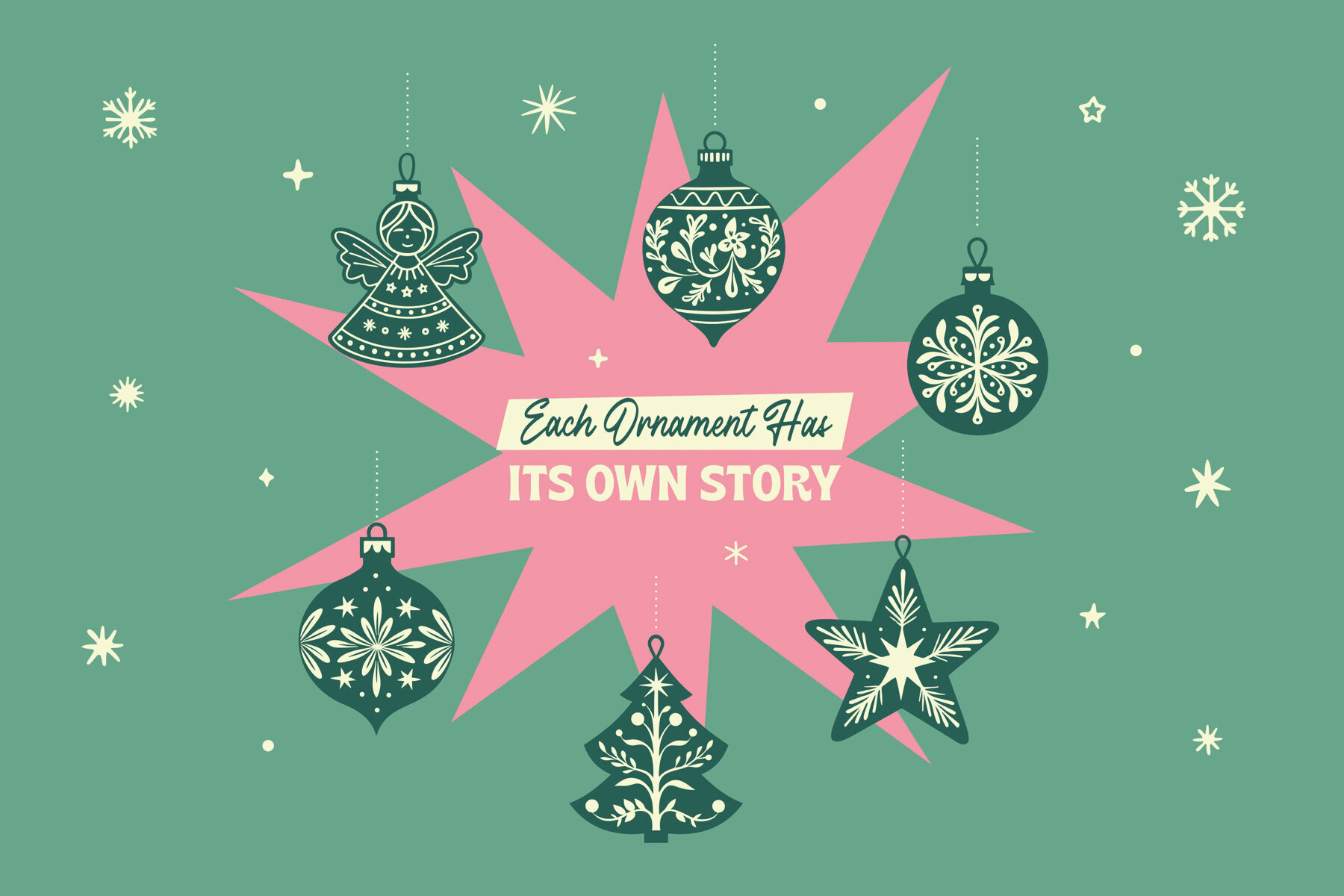 Retro Christmas Ornaments 2