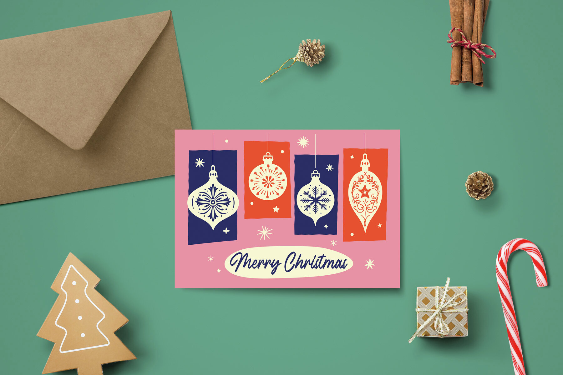 Retro Christmas Ornaments 5