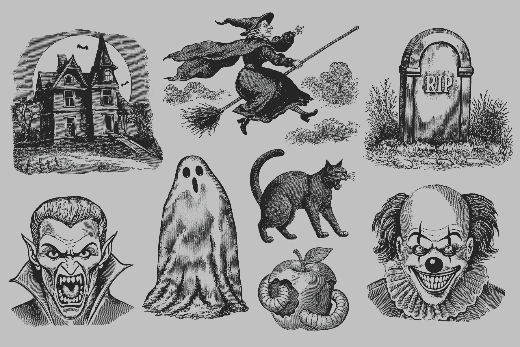 Vintage Halloween Illustrations 5