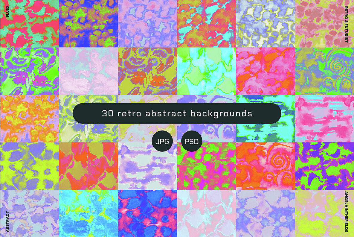 Neon Inks Retro Textures 3