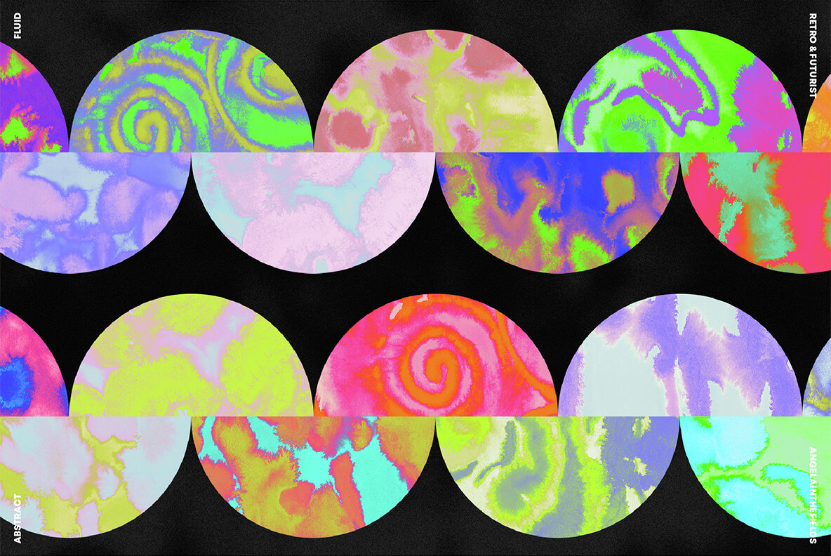 Neon Inks Retro Textures 7