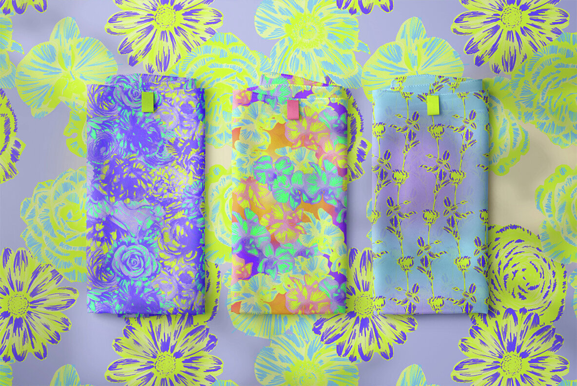 Neon Floral Maximalist Patterns 2