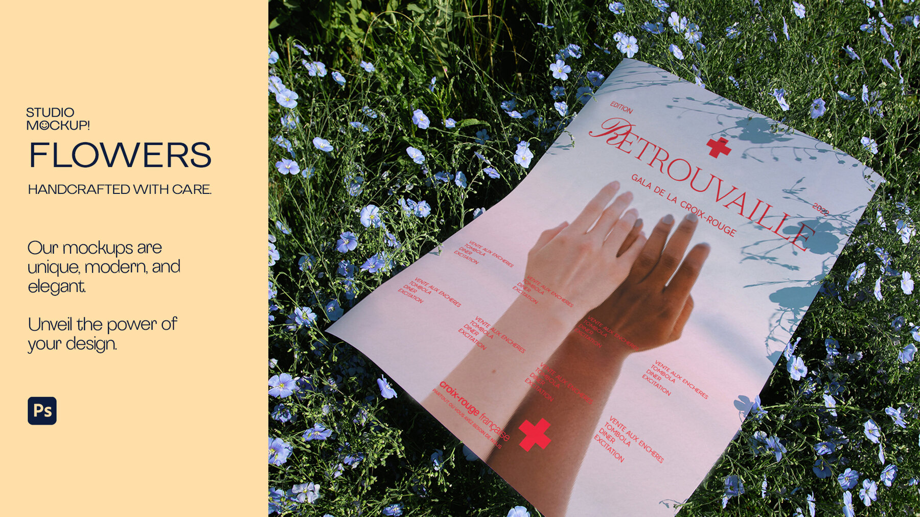 ARLES SERIES   A2 Flowers Poster Mockup Graphics 4