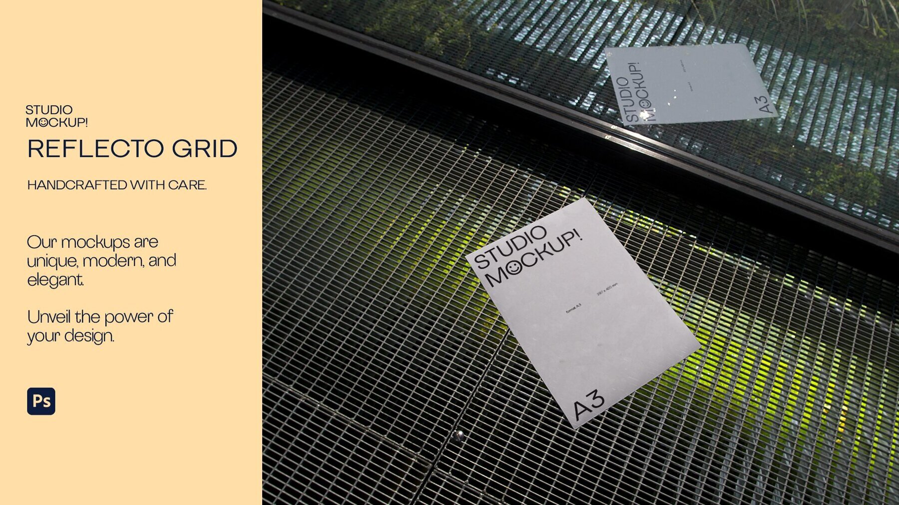 ARLES SERIES A3 Reflecto Grid Poster Mockup Graphics 1