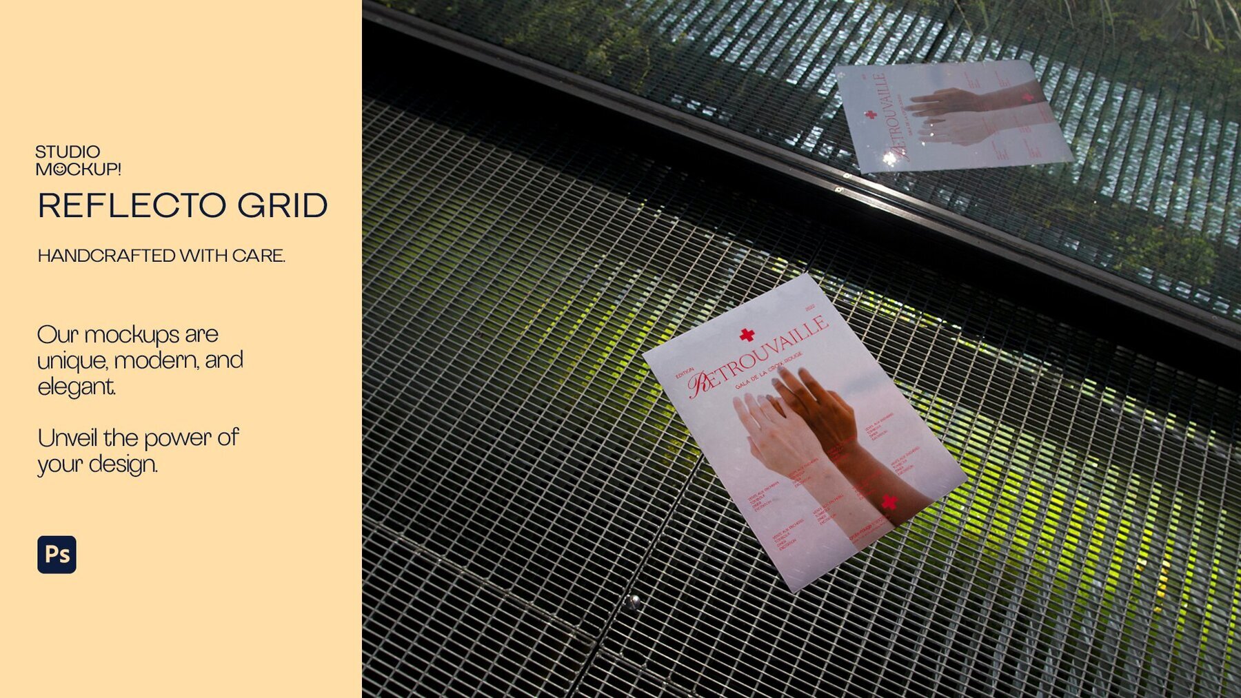 ARLES SERIES A3 Reflecto Grid Poster Mockup Graphics 3